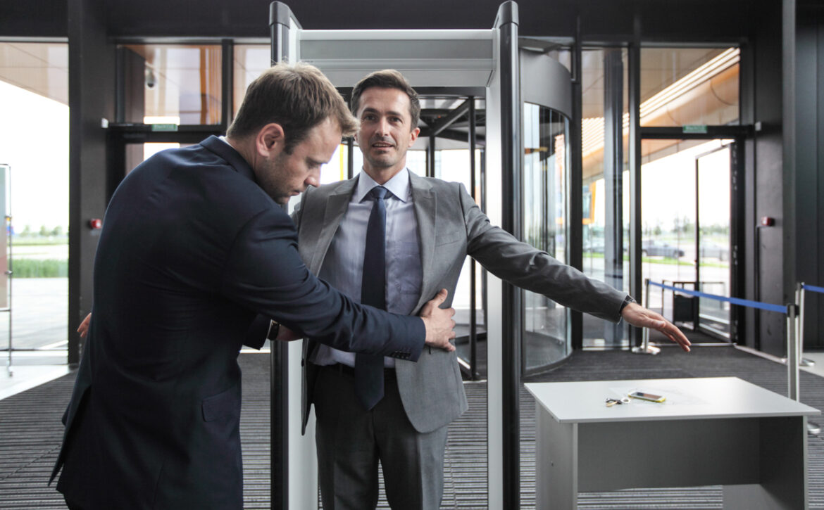 Security check businessman