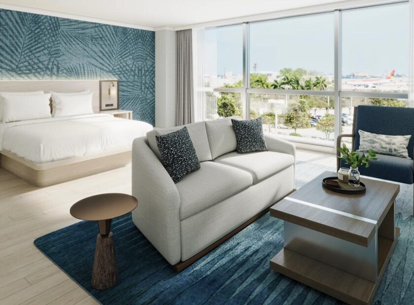 Renovation in progress at DoubleTree by Hilton Hotel Miami Airport & Convention Center lobby