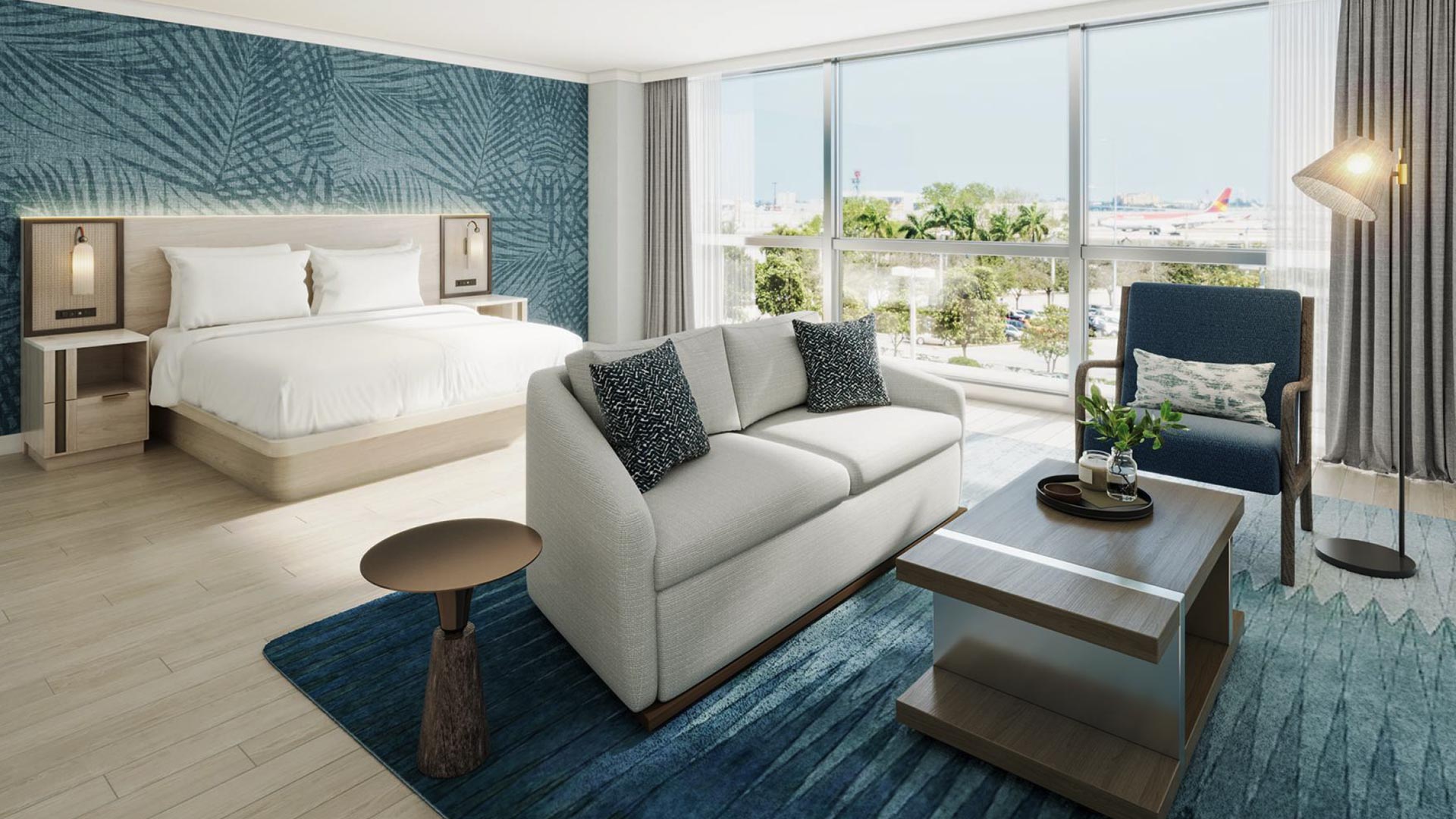 Renovation in progress at DoubleTree by Hilton Hotel Miami Airport & Convention Center lobby